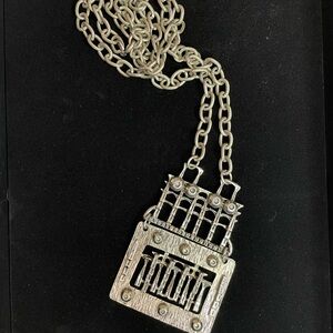 VTG Pentti Sarpaneva Two Owl Brutalist Pendant Necklace